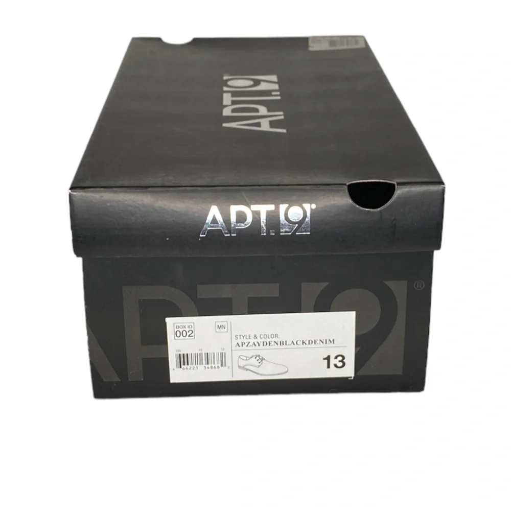 NWT Apt. 9 Zayden Denim Lace-Up Derbys (Size: 13, Color: Black)